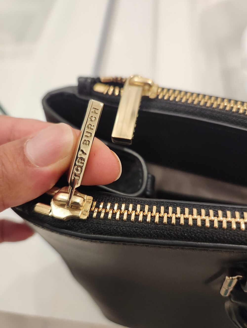 Tory Burch Black Leather Top-Handle Satchel - Picture 5 of 15